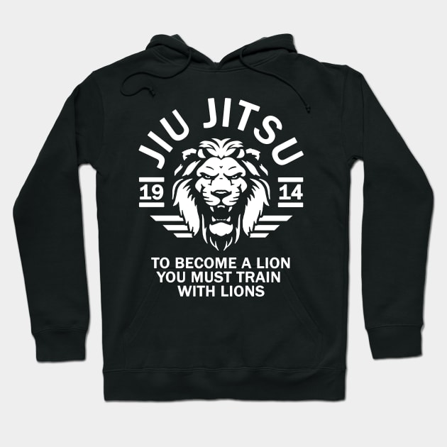 Brazilian Jiu Jitsu, BJJ, MMA Hoodie by Tshirt Samurai